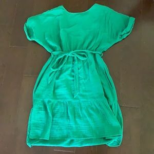 Xirena Mini Dress in Green Gauze sz L